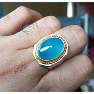 Super Luxury maharaja Sky Blue Agate Ring