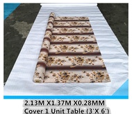 itop 1 Piece PVC Table Cloth 2.13m x 1.37m x 0.28mm Dining Coffee Table Plastic Carpet Café Restaura