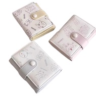 long wallet woman wallet woman Cute Bear Wallet - Stylish & Functional Tri-Fold Wallet for Students