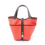 【二手】愛馬仕 HERMES 手提包 Picotin Lock PM Cargo 083189CK Rose Texas/Rouge Sellier 小牛皮（牛皮）