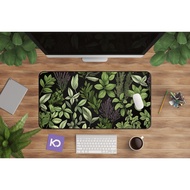 Cute Desk Mat, Herbal Cottagecore Desk Mat, Green Floral Desk Mat for Gaming, Extra Large Desk Decor with Botanical Aesthetic