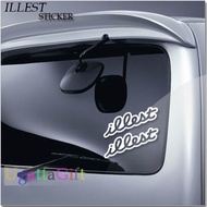 2xillest rear window sticker High quality hellaflush car rearview mirror illest body car decals Car Accessary