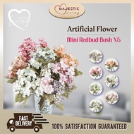 Artificial Mini Redbud Bush X5 Flower Arrangement Hiasan Dulang Hantaran Mas Kahwin Home Decoration 