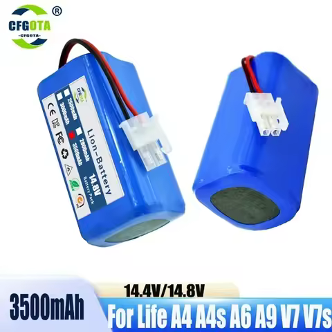NEW 14.8V 3500mAh Lithium Battery For ILIFE A4 A4s V7 A6 V7s Plus Robot Vacuum Cleaner ILife 4S1P re