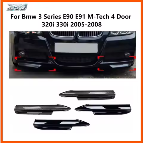Front Bumper Splitter Lip 1Pair Car Front Bumper Spoiler For Bmw 3 Series E90 E91 M-Tech 4 Door 320i