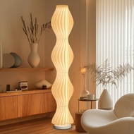 TACAHE Wave Skirt Floor Lamp - 3 Color Temp & Dimmable - Column Standing Floor Lamp with Foot Switch