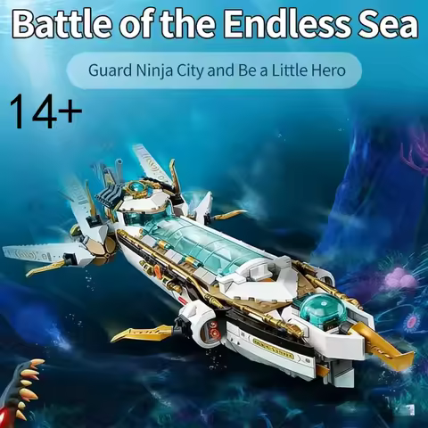 Third Party MOC Compatible Sets Hydro Ship Bounty Underwater Mecha Big Model Building Blocks Assembl