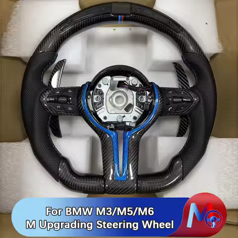 With 3 Color Stripe Volant Steering Wheel For BMW F10 X5 F15 X6 F16 F20 F21 F22 F23 F25 F26 F30 F31 