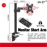 Monitor Short/Monitor Long/14 - 27 inch Single Computer Monitor Arm TV Mount Stand Bracket Clip Clam
