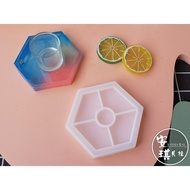 [Angel Bella DIY Handmade] MJ495 Hexagonal Coaster Mirror Silicone Mold Suitable For Crystal Epoxy A