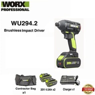 WORX WU294.2 20V LI-ON BRUSHLESS IMPACT DRIVER