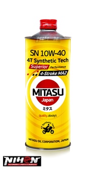 Mitasu MJ945 10W-40 4T Motorcycle Oil API SL/ JASO MA2 for Motorcycle Engine (1liter)