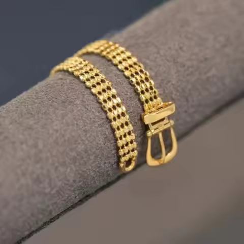 Au750 Gold Collarbone Chain Real 18K Gold Ring for Woman Luxury Quality Fine Jewelry AU750 Ring Part