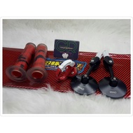 GANTUNGAN CLN round vnd mirror package + carbon seat leather + cover hanger + universal kitaco army 
