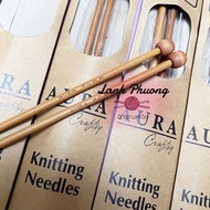 Wooden Knitting Needle Length 25cm Size 3mm to 10mm