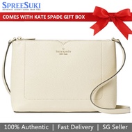 Kate Spade Handbag In Gift Box Harlow Pebbled Leather Crossbody Buttermilk # WKR00058