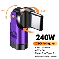 AUFU 240W USB C to Type C OTG Adapter PD3.1 5A Fast Charge Cable Converter for iPhone MacBook Laptop