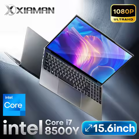 Xiaman 15.6" Laptop Computer Windows 11 Pro Intel Core i7 8500Y Laptop Fingerpint 16GB RAM 1TB SSD P