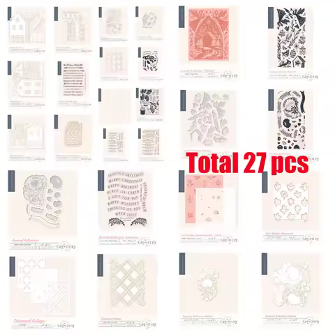 Botanicals Market Place Mini New Bitty Holiday Metal Cutting Dies Stamp Stencils for DIY Scrapbookin