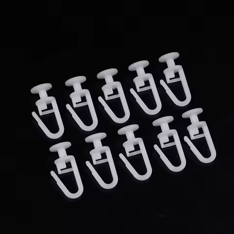 50pcs Curtain Track Mute Slider Plastic Curtain Hook Room Shower Curtain Hanging Hook Curtain Replac
