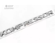 Logo Letter Separate Compressor Plastic Work Benz Decoration Chrome Plated KOMPRESSOR Car Auto Decor
