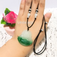 Genuine jade Buddha necklace, retractable jade necklace