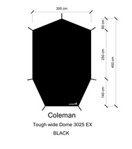 กราวชีท แผ่นรองเต็นท์ Coleman Tough Wide Dome 3025 เสริมยื่นหน้า