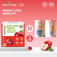 【New Package】Nature's Key Halal Vegan Apple Cider Vinegar Gummies Digestion Natural Cleanse Health S