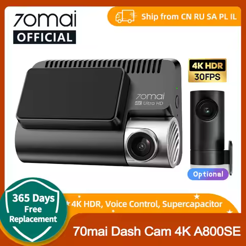 70mai A800SE Dash Cam 4K UHD Cinema-quality Built-in GPS ADAS 70mai 4K A800SE Support 24H Parking Su