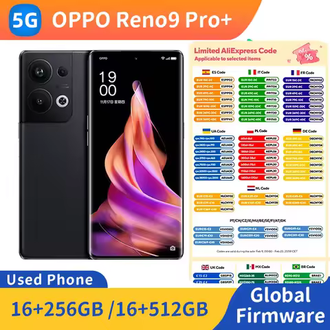 OPPO Reno 9 Pro+ 5G RAM 16GB ROM 512GB 6.7 inch 2412x1080px 4700MP 50MP used phone