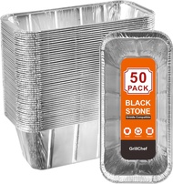 50-Pack Blackstone Griddle Accessories Grease Cup Liners Drip Pan Aluminum Foil for Blackstone 17 22