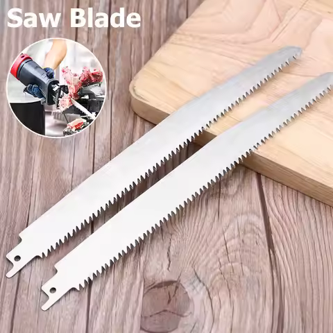 2pcs S1122C Reciprocating Saw Blades for Cutting Bone Meat Wood Blade 9/11.81Inch 5/7TPI Reciprocati