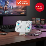Aolion Joycon Handle Grip with RGB Charging Dock, Gaming Controller Bracket for Nintendo Switch Acce