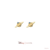 Ravipa | Gold Pizza Planet Studs (Arctic CZ Diamond)