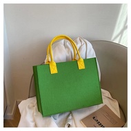 New Fashion Felt Tote Bag Handbag Enterprise Exhibition Event Souvenir Color Block Gift Bag Casual C