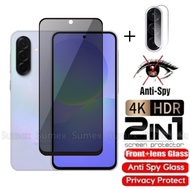2in1 Private Tempered Glass For Samsung Galaxy A56 A36 A57 A37 A27 A17 A07 A72 5G 4G Anti-Spy Screen