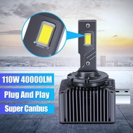 Carshark D1S D2S D3S LED Headlight Canbus  D4S D5S D8S HID 6000K 40000Lm 110W Auto Bulbs 1:1 Xenon D
