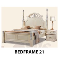 BEDFRAME/DOUBLE BED/QUEEN SIZE BED/WOODEN BED/KATIL KAYU/WHITE BEDFRAME/QUEEN BEDFRAME/VICTORIA BED/COUNTRY DESIGN BED