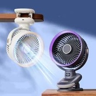嬰兒車風扇 嬰兒車夾式風扇 電動風扇 USB靜音迷你家用辦公桌風扇 空氣冷卻器 戶外便攜式冷卻夾式風扇