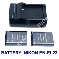 (Saving Set 2+1) EN-EL23 \ ENEL23 แบตเตอรี่และแท่นชาร์จสำหรับกล้องนิคอน Battery and Charger For Niko