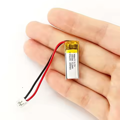 Mini 401020 3.7V 55mAh Rechargeable Li-Polymer Battery for Watches, Bluetooth Headphones Beauty Devi