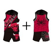 【BUY1 TAKE1】Avengers Bulls Basketball Children's Hooded Set, Suitable for Children 2-7 Years Old