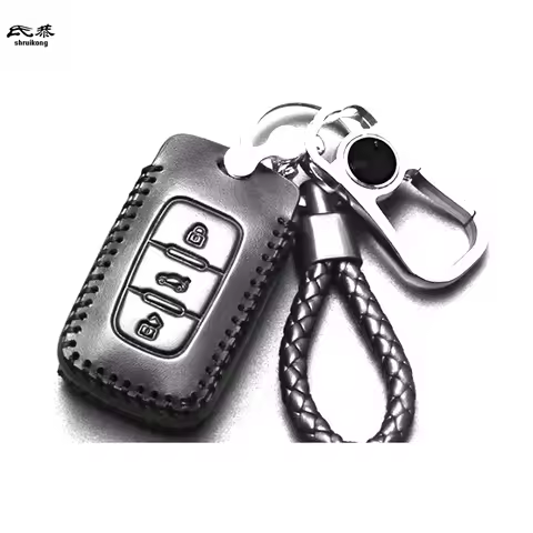 1PC Genuine Leather Car Key Bag Case Protection Cover for Brilliance V5 H530 FSV
