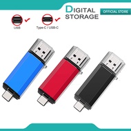 USB Flash Drive 2 IN 1 USB2.0, Type C OTG Pen Drive 32GB 64GB 128GB 256GB 512GB High Speed USB Stick Pendrives
