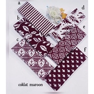 Maroon Brown Stamped batik Fabric - batik Fabric - Metered batik Fabric - premium batik Fabric - premium Metered batik Fabric - Sogan batik Fabric