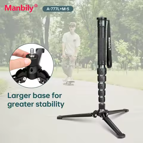 Manbily 174cm Aluminium Portable Lightweight Camera Monopod with M-5 Stable Support for Outdoor Trav