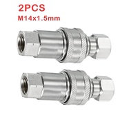 {news}2 Set M14x1.5mm Hydraulic Quick Connect Coupler Female Thread Pipe Fitting HOT