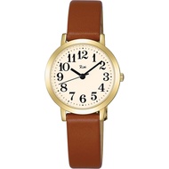 Seiko Watch Riki Riki Watanabe Curved Inorganic Glass Quartz Bovine Leather (Calf) AKQK411 Brown Dir