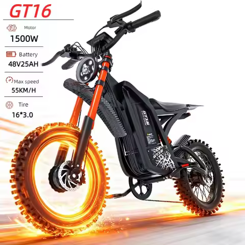 GT16 E-bike 1500W motor 48V25AH battery shock-absorbing off-road electric bike all-terrain 16inch ti