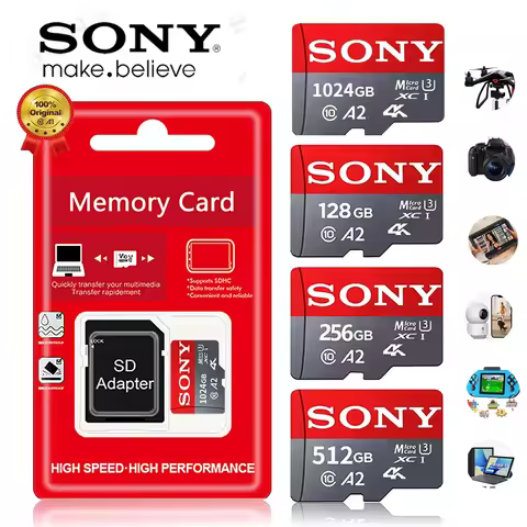 【Sony Official】512GB/256GB/128GB Micro SD Card | C10 U3 100MB/s 4K Video | TF Card for Camera/Phone/